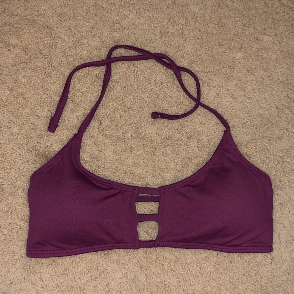 maroon midori bikini top